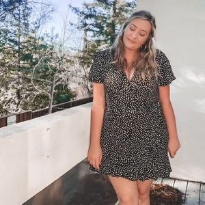 Miss-guided Polka Dot wrap dress